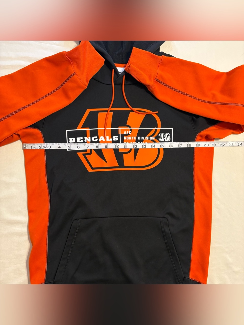 Nike Cincinnati Bengals Color Block Fleece Performance Pullover Hoodie size S - Picture 2 of 12